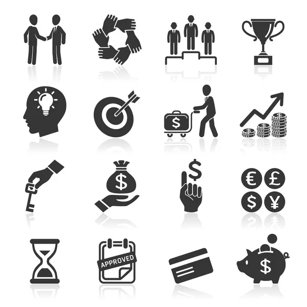 Business icons, management and human resources set — Stock Vector