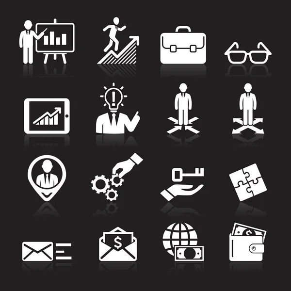 Conjunto de iconos empresariales, gestión y recursos humanos — Vector de stock