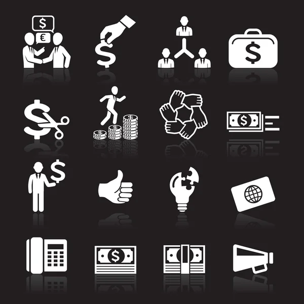 Conjunto de iconos empresariales, gestión y recursos humanos — Vector de stock