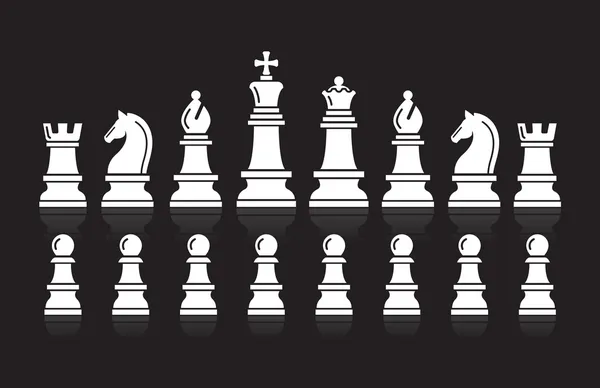 Ícones de xadrez. Ilustração vetorial . — Vetor de Stock