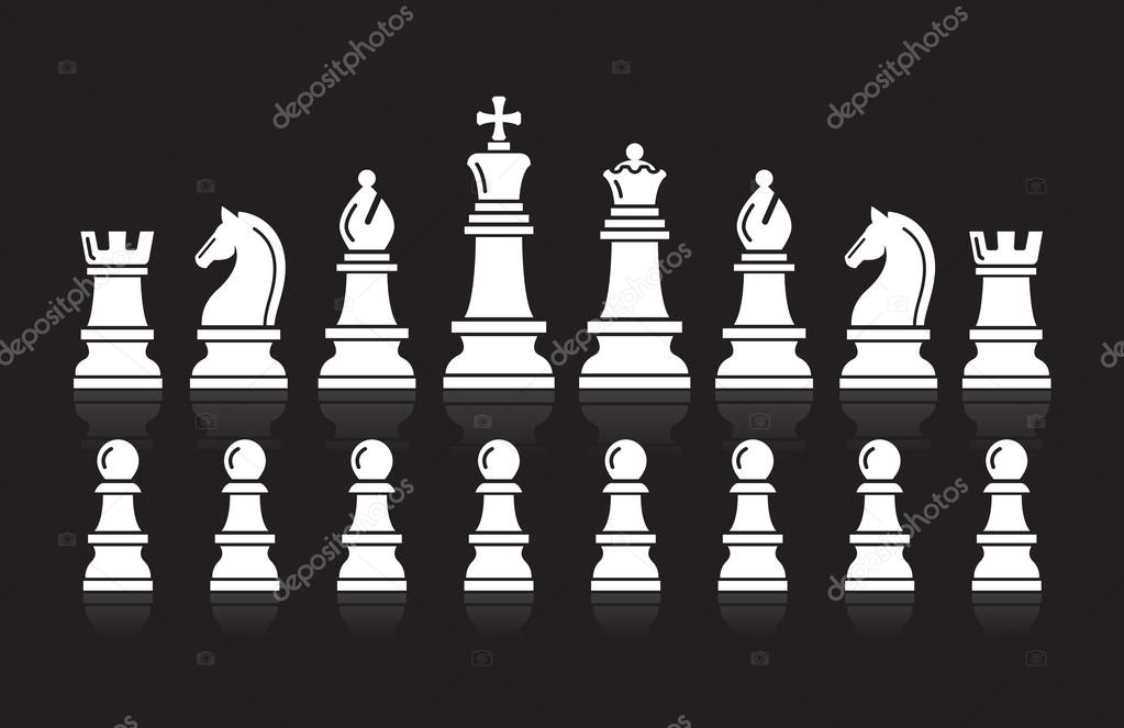 Chess icons. Vector Illustration.