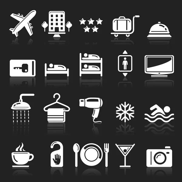 Hotel icons set — Stock Vector