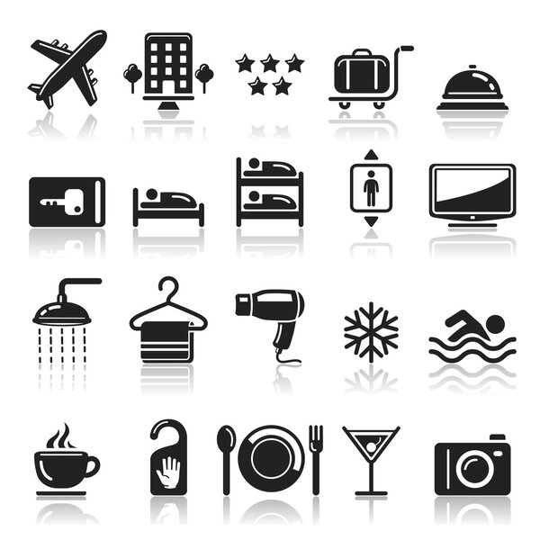 Hotel icons set