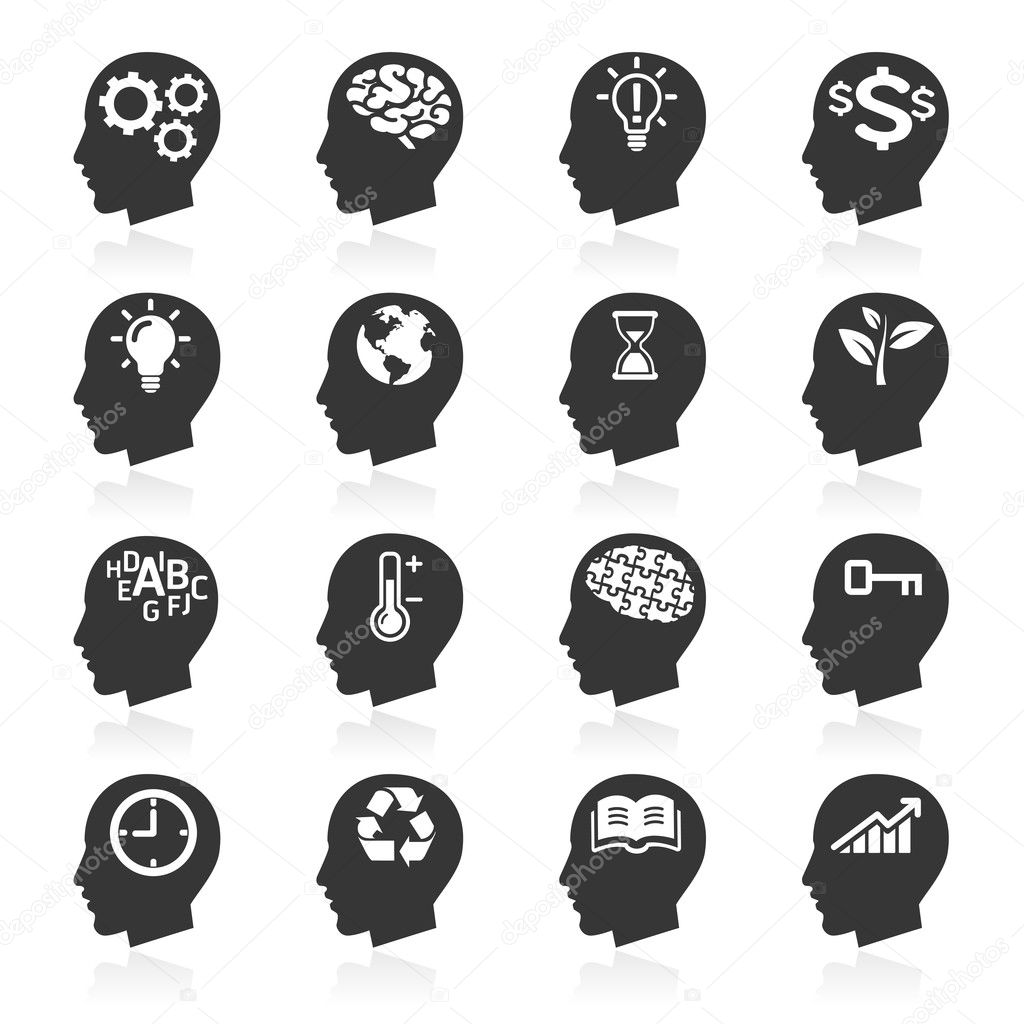 Thinking Heads Icons.