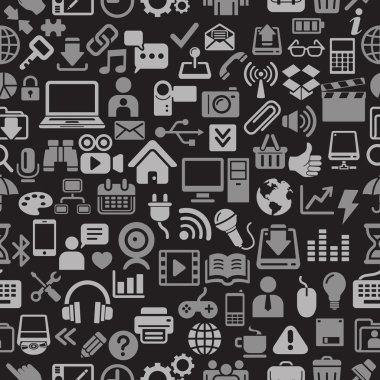 web, uygulama ve tablet mobil seamle için siyah renkli simgeler