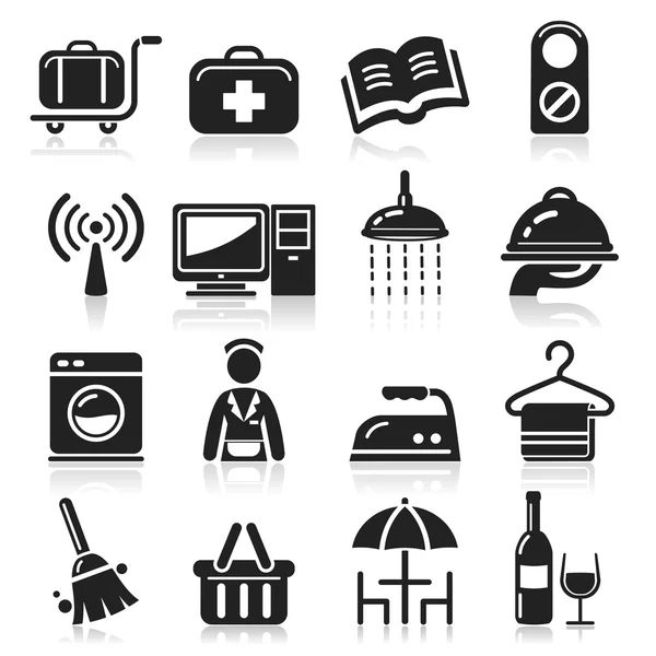 Hotel icons set — Stock Vector