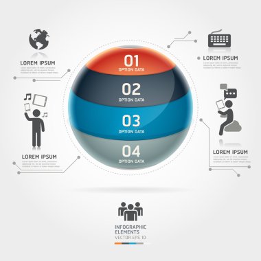 soyut küre infographics iletişim teknolojisi elemanı tem