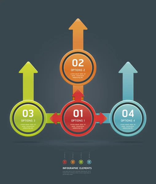 Options de nombre coloré Modèle de bannière. Illustration vectorielle — Image vectorielle