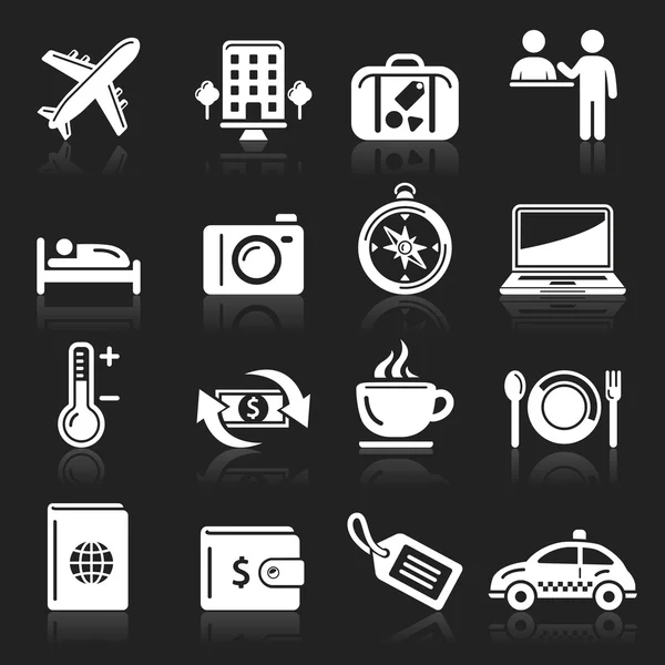 Iconos de viaje set1. vector eps 10 — Archivo Imágenes Vectoriales