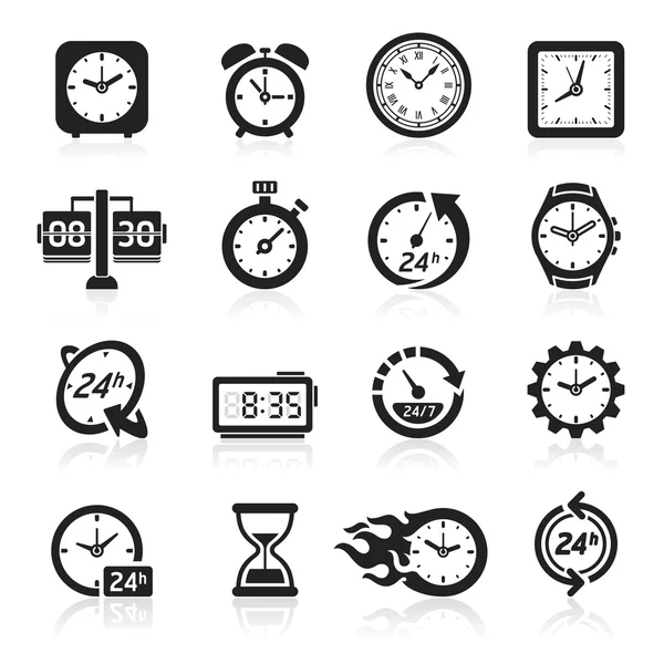 Clocks icons. Vector illustration Stock Illustration