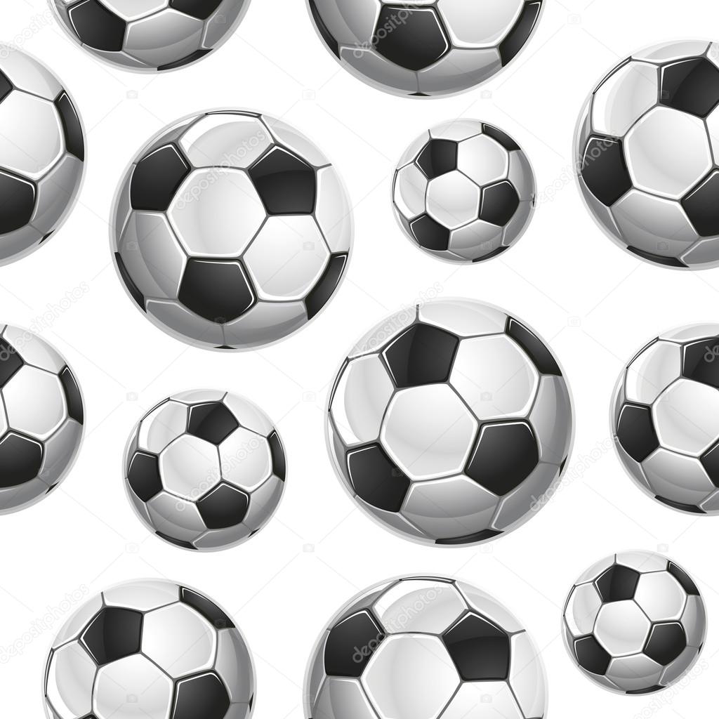 Soccer Balls Seamless pattern. Vector illustration
