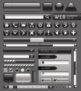 Web sitesi ve uygulama vektör çizim için boş düğme