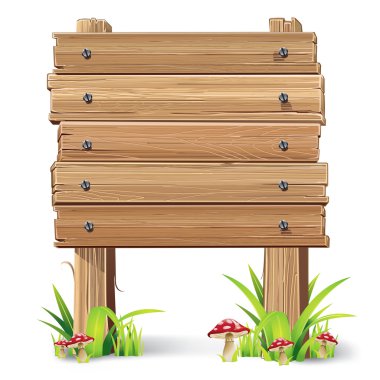 Çimleri mantar tahta işaret.