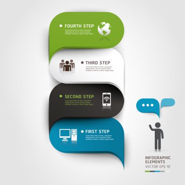 Modern infographics konuşma şablon stili güncellensin..