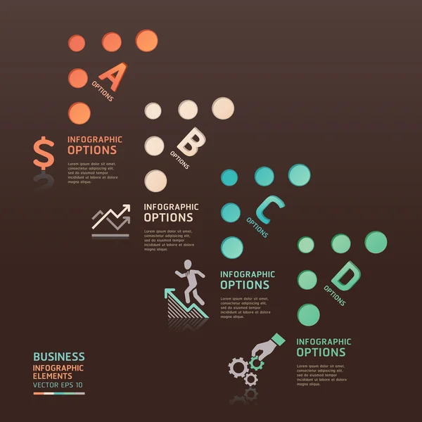 Options abstraites de flèche de point d'affaires . — Image vectorielle