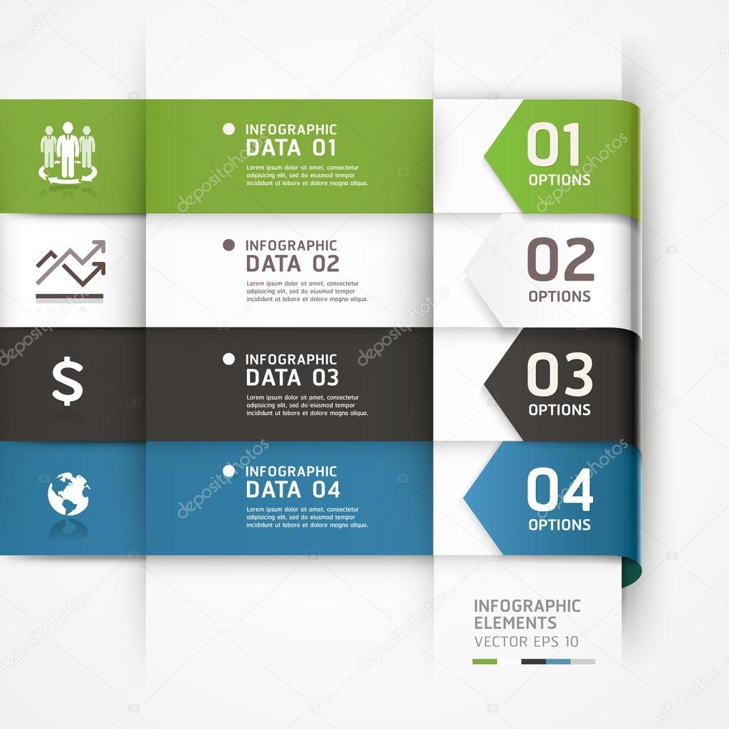 Abstract arrow business infographics template.