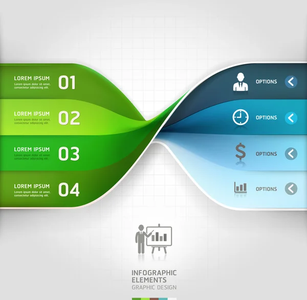 Bannière moderne d'options d'infographie de spirale d'affaires . — Image vectorielle