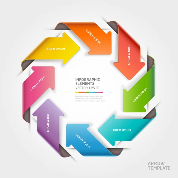 Modelo de infográficos de seta abstrata. Ilustração vetorial . — Vetor de Stock