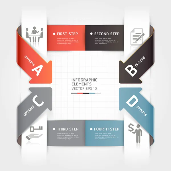 Abstract arrow business infographics template. — Stock Vector