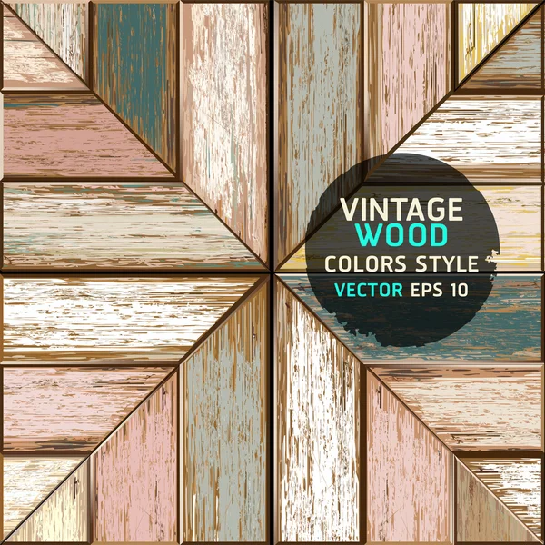 Wooden vintage color texture background. — Stock Vector