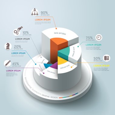 iş infographics daire grafiği