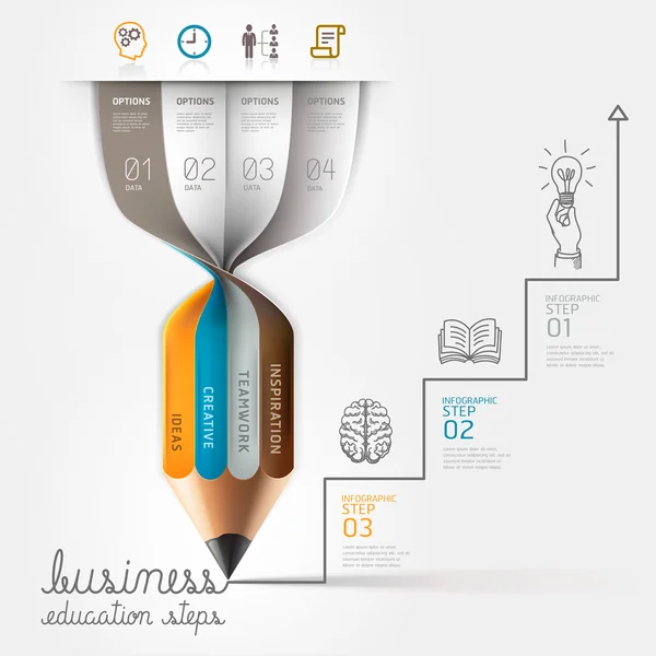 Educazione aziendale Infografica — Vettoriale Stock