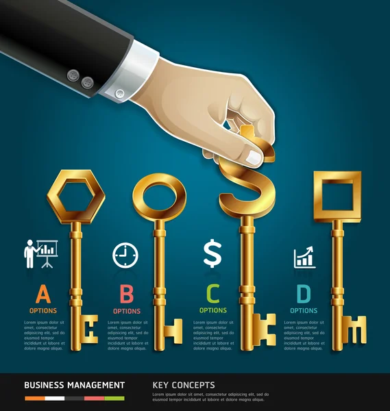 Diagramme de gestion d'entreprise — Image vectorielle