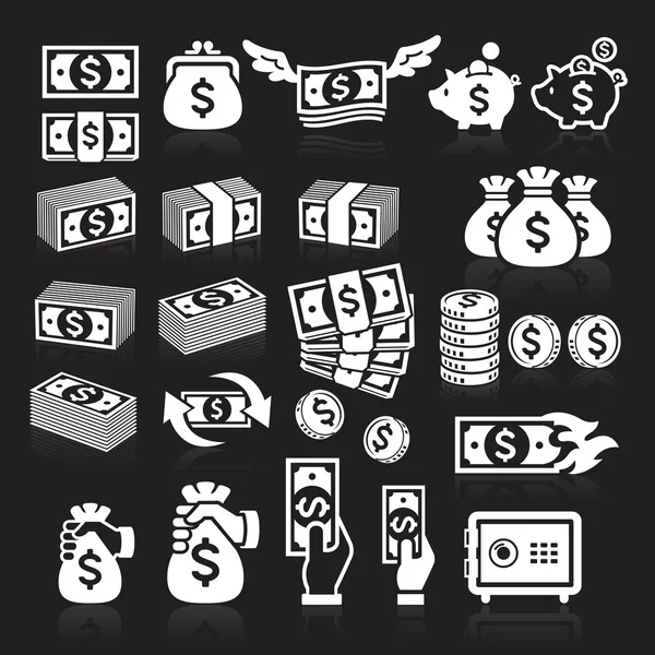 Conjunto de iconos de dinero. — Archivo Imágenes Vectoriales