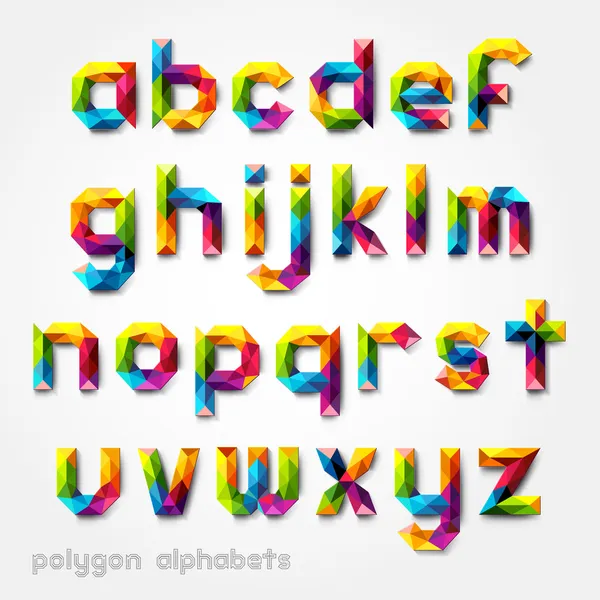 Polygonalphabet — Stockvektor