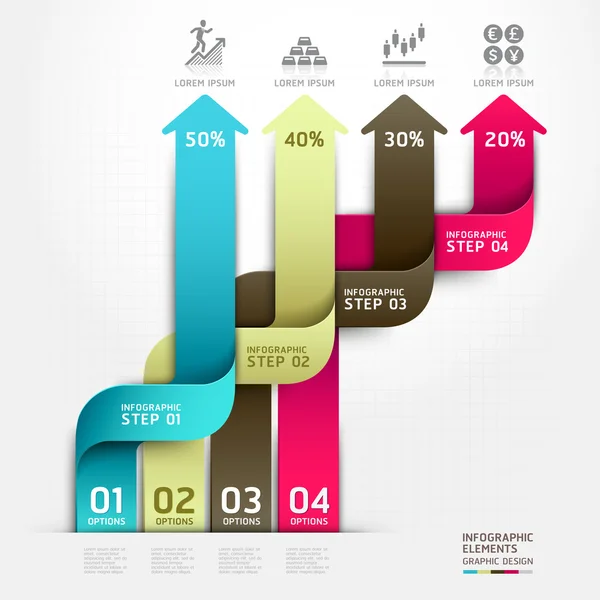 Opcje diagramu Infografika — Wektor stockowy