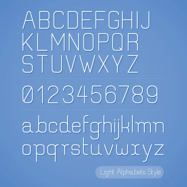 Alphabet Line rayures style — Image vectorielle