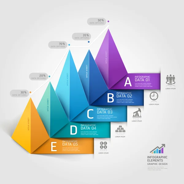 Triangle 3d entreprise moderne — Image vectorielle