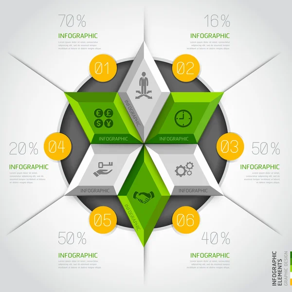 Diagrama empresarial moderno — Vector de stock