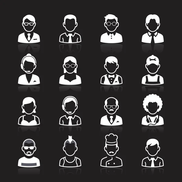 Geschäftsleute avatar icons — Stockvektor