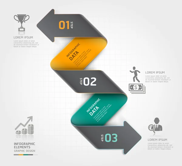 Infografías abstractas de flecha de negocios — Archivo Imágenes Vectoriales