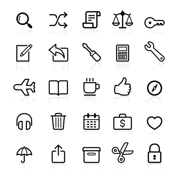 Business outline icons — Stock Vector