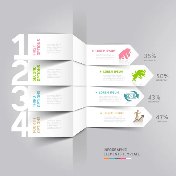 Infografías de flecha moderna — Archivo Imágenes Vectoriales