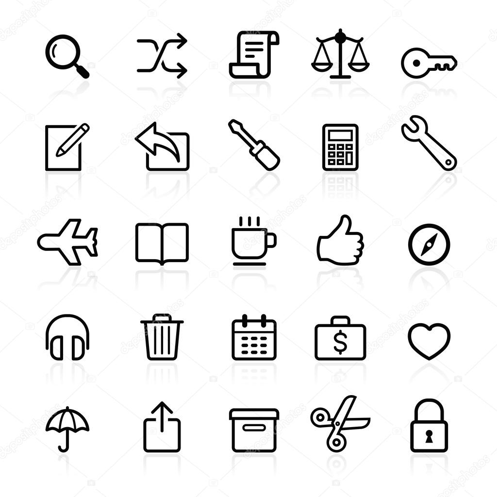 Business outline icons