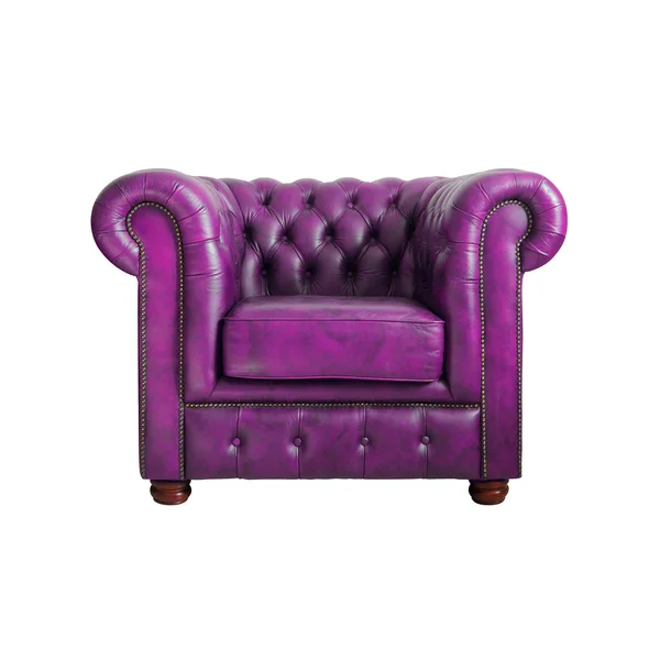 Violet lederen fauteuil — Stockfoto