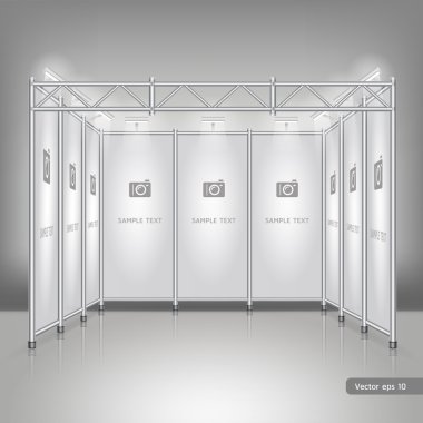 Trade exhibition stand display clipart
