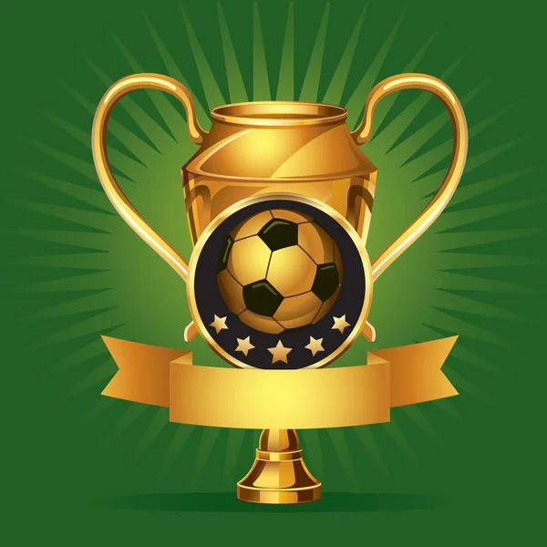 Золотой футбол — стоковый вектор