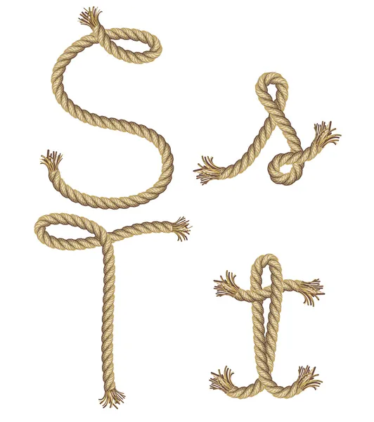 Alphabet corde . — Image vectorielle
