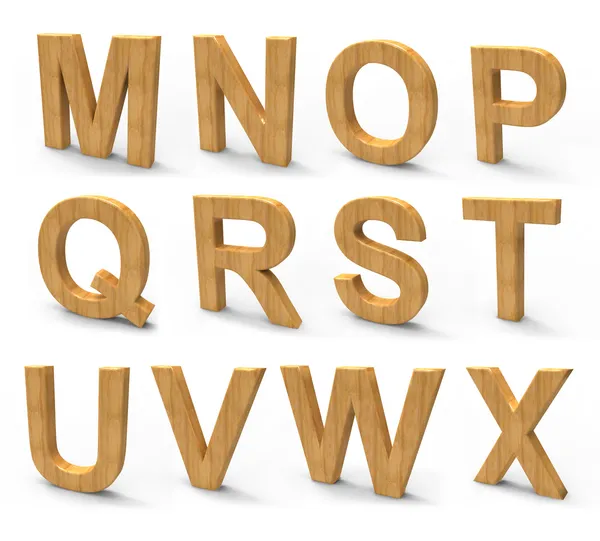 Houten lettertype — Stockfoto