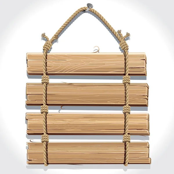 Sinal de madeira — Vetor de Stock