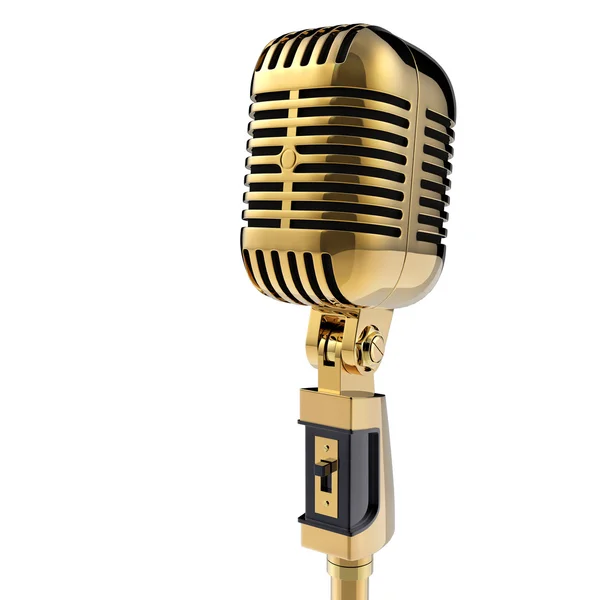 3D retro mikrofon. — Stock fotografie