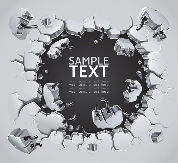 Старая гипсовая стена
