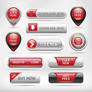 Web öğeleri düğme kümesi