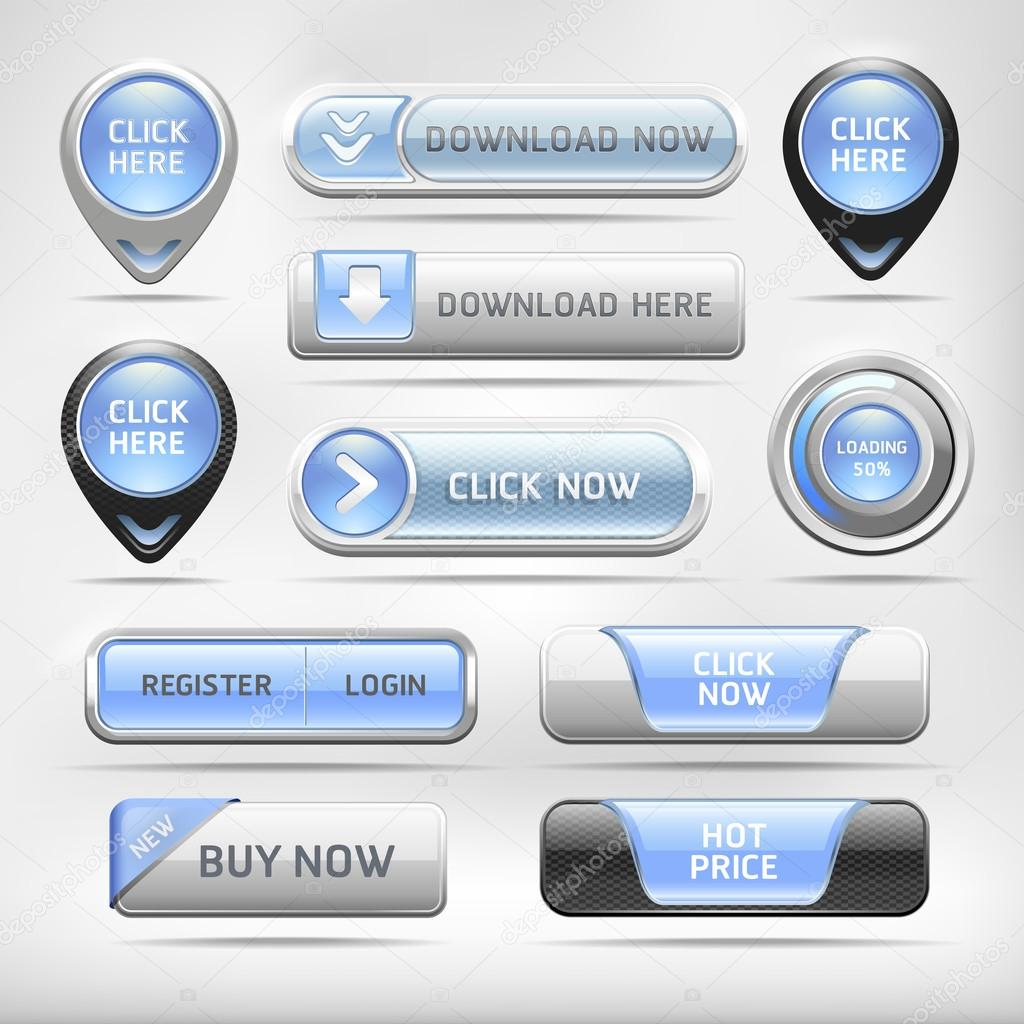 Web Elements Button Set