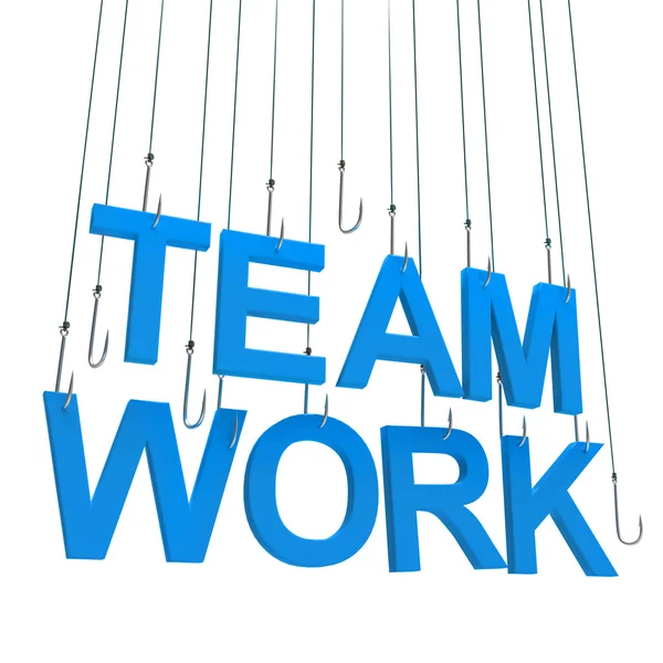 "Team Workt" hanging on hook. — Stock Fotó