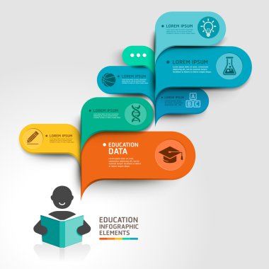 Education Infographics step option clipart